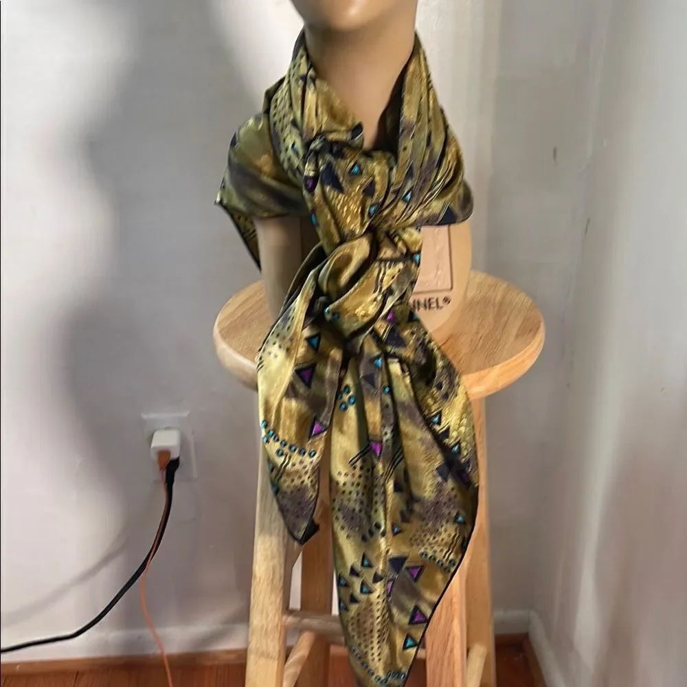 Elegant Gold and Purple Unbranded Scarf